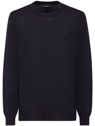 Billionaire Boys Club logo-embroidered wool jumper - Blue