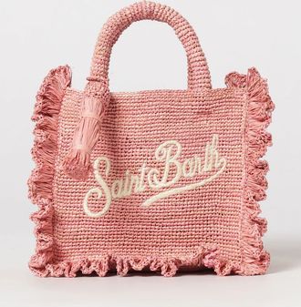 MC2 Saint Barth Borsa in rafia con logo ricamato