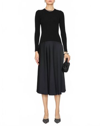 Veronica Beard Vaughn Long Sleeveless Dress In Black