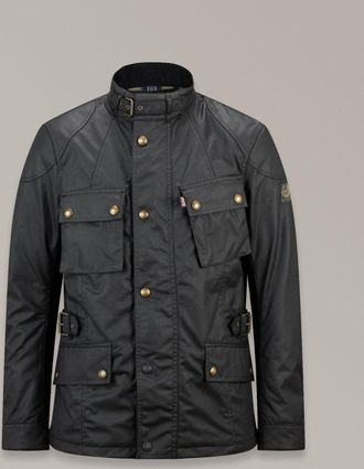 Belstaff Belstaff Giacca Da Moto Crosby uomo Cotone cerato NERO 3XL