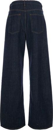 Frame Denim Womens Jeans Off Duty Drawstring Bow Blue