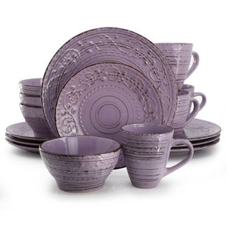 Elama Malibu 16-Piece Dinnerware Set, Service for 4
