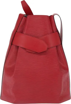 Louis Vuitton Vintage Sac Depaule Epi Leather Red Leather Handbag (Pre-Owned)