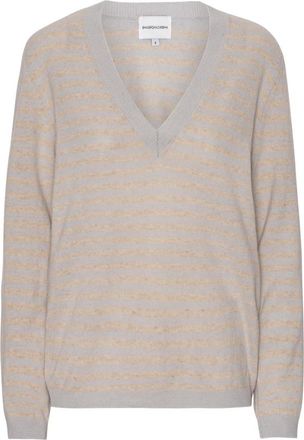 Americandreams Christy V-hals Kasjmier Pullover - Dames - V-hals truien - Beige - XL - Kasjmier - Truien & Vesten