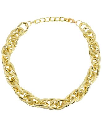 Liv Oliver 18K Plated Textured Necklace