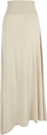 Cortana Reik- ivoor gebreide rok- - Dames - Maxi Rokken - Beige - L - Katoen - Rokken