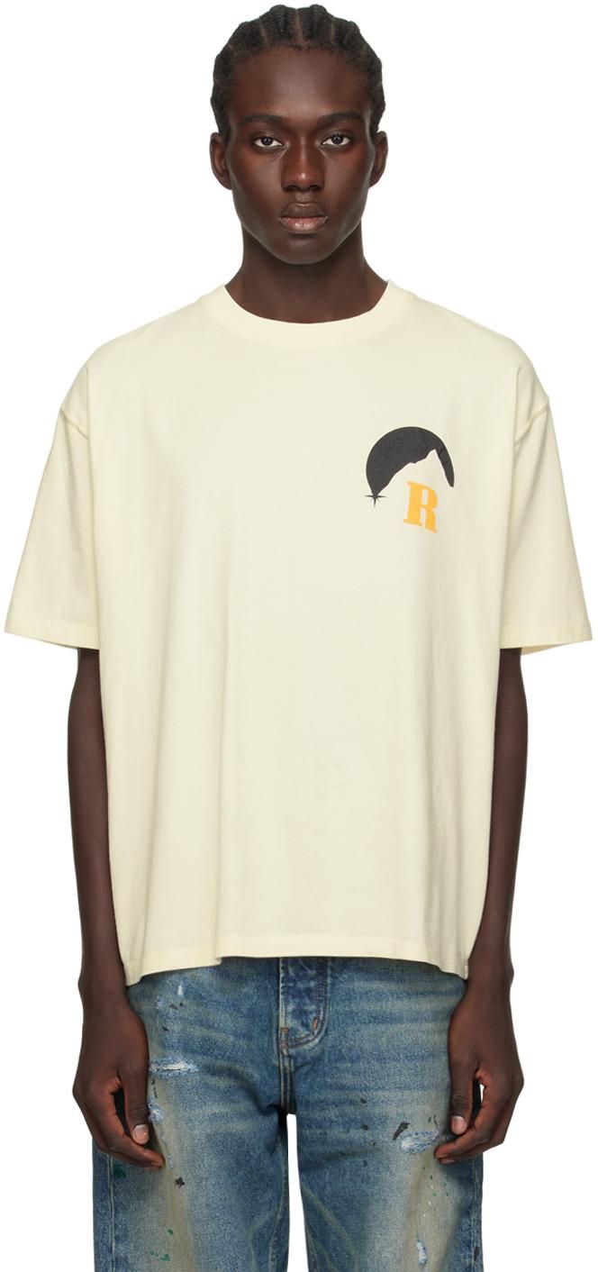 【関税込み】Rhude オフホワイト 'St. Rhude' Seal Tシャツ Rhude: Off-White 'St. Rhude' Seal T-shirt | SSENSE