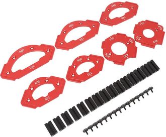 OEM Juego De Plantillas De Radio Y &Aacute;ngulo Para Fresadora, Aleaci&oacute;n De Aluminio Mecanizada Por Cnc, Gu&iacute;as De Fresado M&uacute;ltiples Para Carpinter&iacute;a