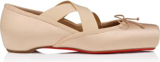 Christian Louboutin Cassiasticina Ballerina - Dames - Ballerinas - Beige - 38 1/2 EU - Leer - Schoenen