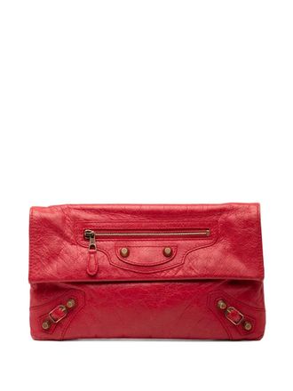 Balenciaga 2012 Lambskin Motocross Giant 12 Envelope clutch bag - Red
