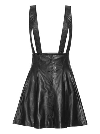 Rotate Minigonna in pelle - Nero