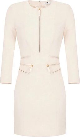 Elisabetta Franchi Vestito - Dames - Korte kleedjes - Beige - S - Kleedjes