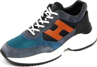 Hogan Interaction Sneakers - Heren - Sneakers - Blauw - 41 EU - Leer - Schoenen