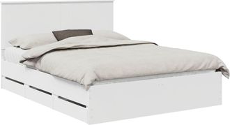 vidaXL Estructura De Cama Con Caj&oacute;n 150 X 200 Cm Madera Ingenieril Vidaxl