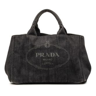 Prada Pre-owned Prada Denim Canapa Logo Satchel Ladies 8HR9RZRYN0WG25PE