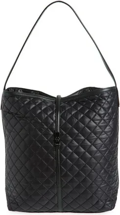 MZ Wallace Large Astor Quilted Nylon Hobo Bag in Black at Nordstrom