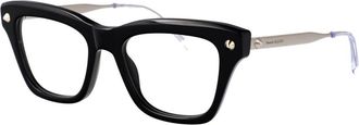 Alexander McQueen Stijlvolle Optische Bril Am 0484O - Dames - Brillen - Zwart - 50 MM - Accessoires