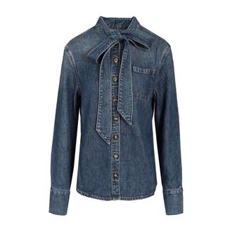 Self Portrait Dames, Blouses & Shirts, Blauw, Maat: 2XS