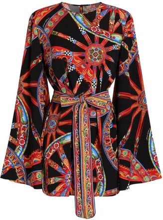 Dolce & Gabbana Carretti zijden mini-jurk met print