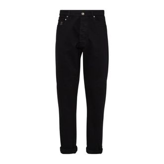 Brunello Cucinelli Jeans, Heren, Zwart, L, Katoen, Zwarte Broek Elegante Stijl