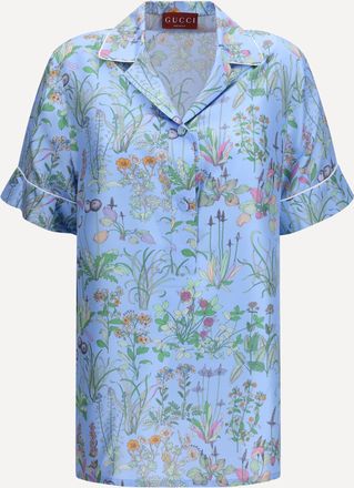 Gucci Camicia in twill di seta stampato Woman 38