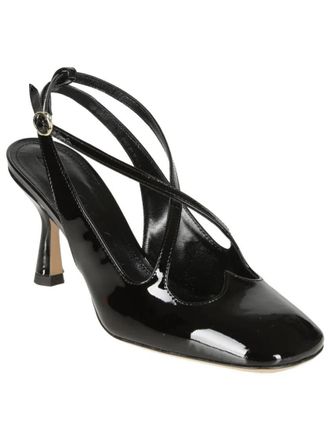 A.Bocca Hohe Schuhe - Slingback Shoes With Heart-Shaped Neckline - Gr. 36 (EU) - in Schwarz - f&uuml;r Damen