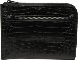 Saint Laurent Pre-owned Leather clutches - Dames - Vintage Clutch - Zwart - ONE Size - Vintage