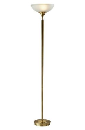 Adesso Metropolis Torchiere Floor Lamp in Antique Brass at Nordstrom
