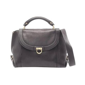 Ferragamo Pre-owned Handbags, female, Black, Size: ONE SIZE Pre-owned Sofia Leather Handbag