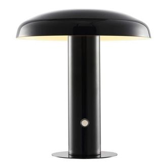 Jonathan Y Designs Suillius Contemporary Bohemian Rechargeable/Portable Iron Integrated Portable LED Mushroom Table Lamp in Black at Nordstrom