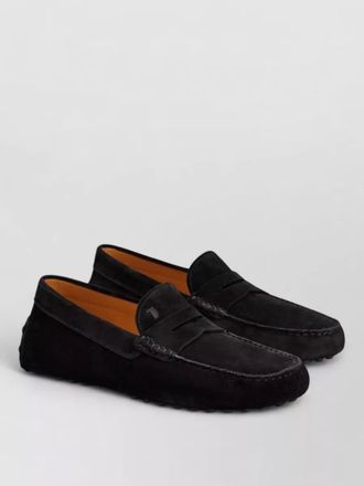 Tod's suede penny loafer shoes rubber sole