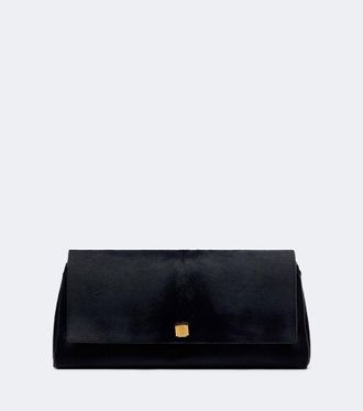 Khaite Audrey calf hair clutch