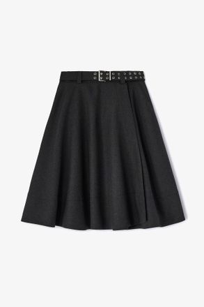Ganni Wool Suiting Wrap Skirt - Size 10/12 Mixed