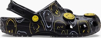 Crocs Womens Crocs SMILEY CLASSIC Unisex Adults Clogs Multi - Black - Size: UK m9w10