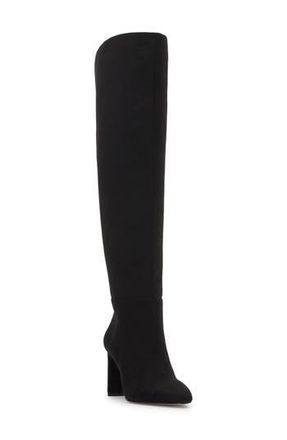 Jessica Simpson Sussta Knee High Boot in Black Microsuede at Nordstrom Rack, Size 8 Wide Calf
