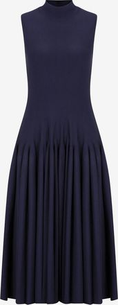 Alaia &Auml;rmelloses Midi-Strickkleid mit Godets