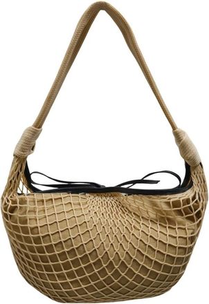 Christophe Lemaire Fortune Croissant Filt Bag - Dames - Schoudertassen - Beige - ONE Size - Leer - Tassen