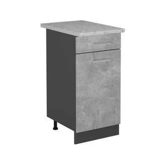 Vicco Mueble Bajo De Cocina R-line, Hormig&oacute;n, 40 Cm Et M&aacute;rmol