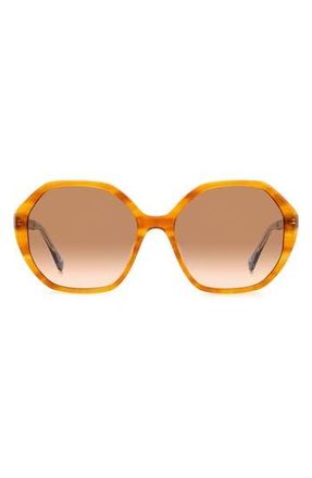 Kate Spade New York waverly 57mm gradient round sunglasses in Brown Horn /Brown Gradient at Nordstrom Rack