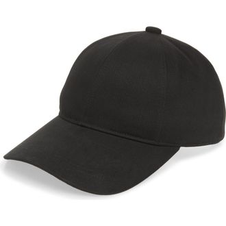Nordstrom Brushed Cotton Baseball Cap in Black at Nordstrom