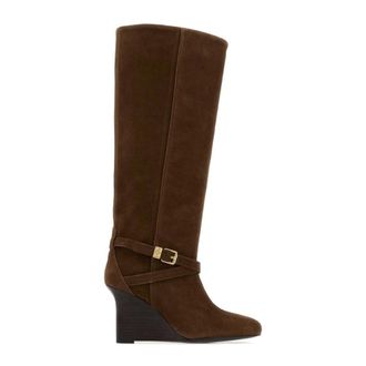Ganni Buckle-strap Boots - female - Ganni - High Boots - Brown - 4 UK - Shoes