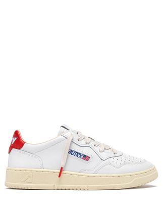Autry Low-Top Leather Sneakers with Perforated Detailing