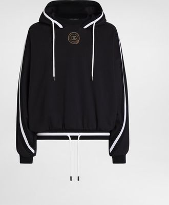 Dolce & Gabbana Cotton Hooded Sweatshirt - Man Sweatshirts Blue Xl