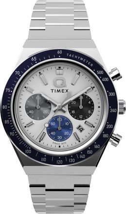 Timex Q Sport Heren Horloge Zilverkleurig TW2Y36200