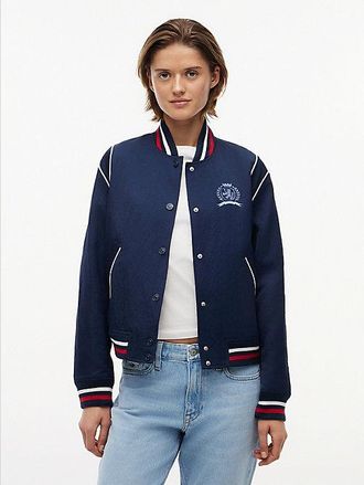 Tommy Hilfiger Crest Embroidery Varsity Jacket