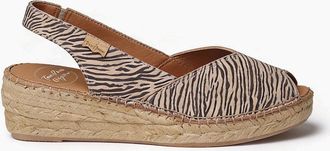 Toni Pons Womens Toni Pons BERNIA-P Womens Wedge Sandals Zebra - Brown - Size: 7