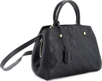 Louis Vuitton Montaigne Handbag Monogram Empreinte Leather MM satchel - Zwart