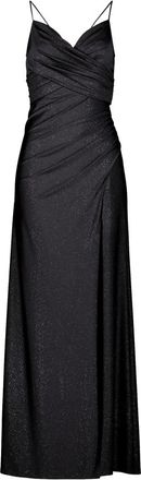 Vera Mont Kleedjes, Dames, Zwart, M, Glitter Avondjurk met Wikkelontwerp