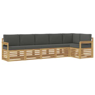 vidaXL Conjunto De Sof&aacute;s De Exterior 6 Pcs Blanco Y Antracita Vidaxl
