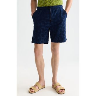 Scotch & Soda Jacquard Bermuda Shorts in Pageant Blue at Nordstrom, Size Xx-Large